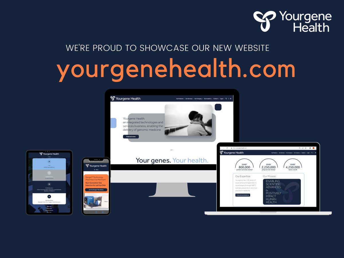 It's finally here! We're really excited to share our new website with you💻 Check out 🌐yourgenehealth.com to learn more about Yourgene's growing portfolio of products and services enabling the delivery of genomic medicine Huge thanks to Cooltide Interactive Ltd