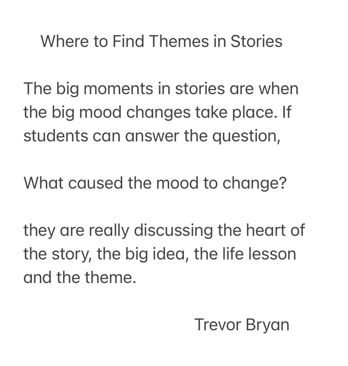 Help your students to find themes…