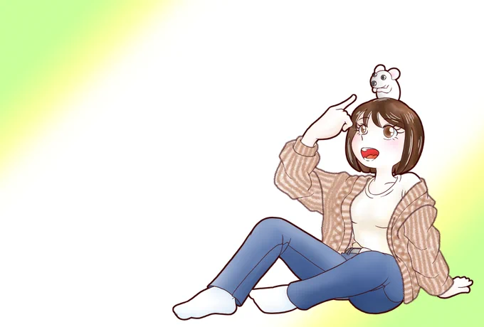 ちゅーちゅーみたいな感じ過去絵#イラスト #オリジナル #CLIPSTUDIOPAINT 