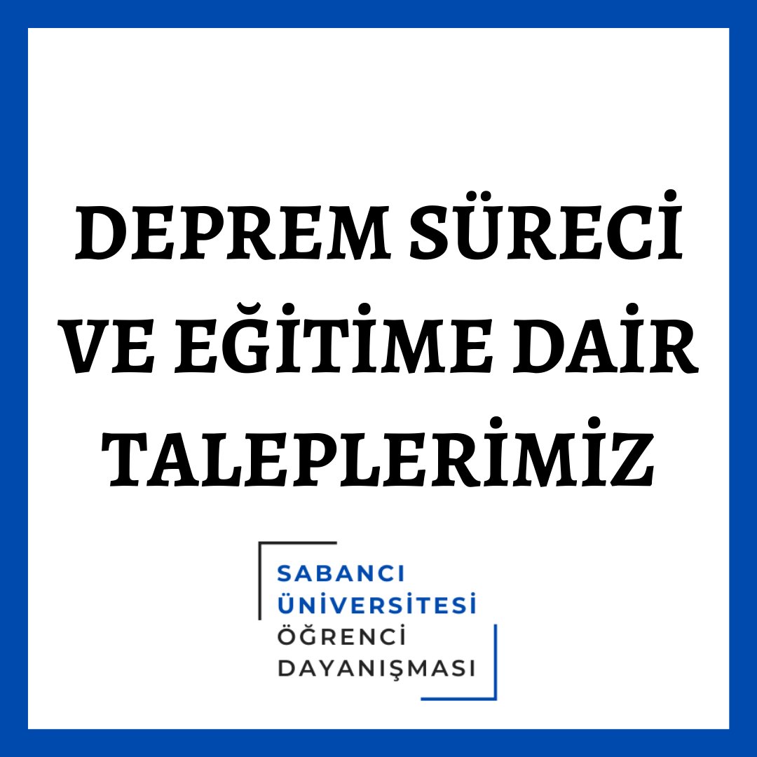 sudayanismasi's tweet photo. Deprem süreci ve eğitime dair taleplerimiz.
#yüzyüzeeğitimistiyoruz https://t.co/pgW41hfqio