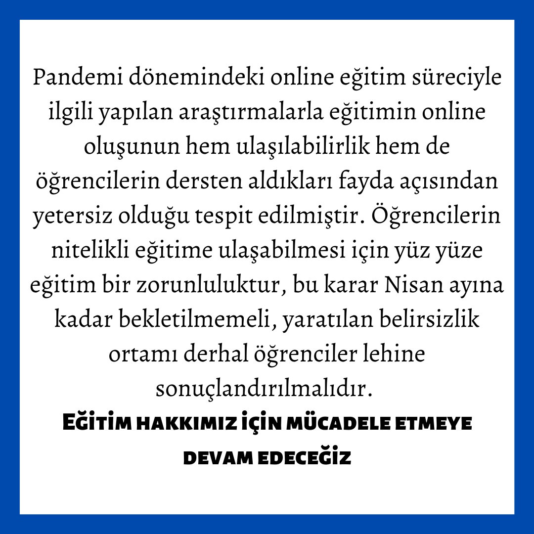 sudayanismasi's tweet photo. Deprem süreci ve eğitime dair taleplerimiz.
#yüzyüzeeğitimistiyoruz https://t.co/pgW41hfqio