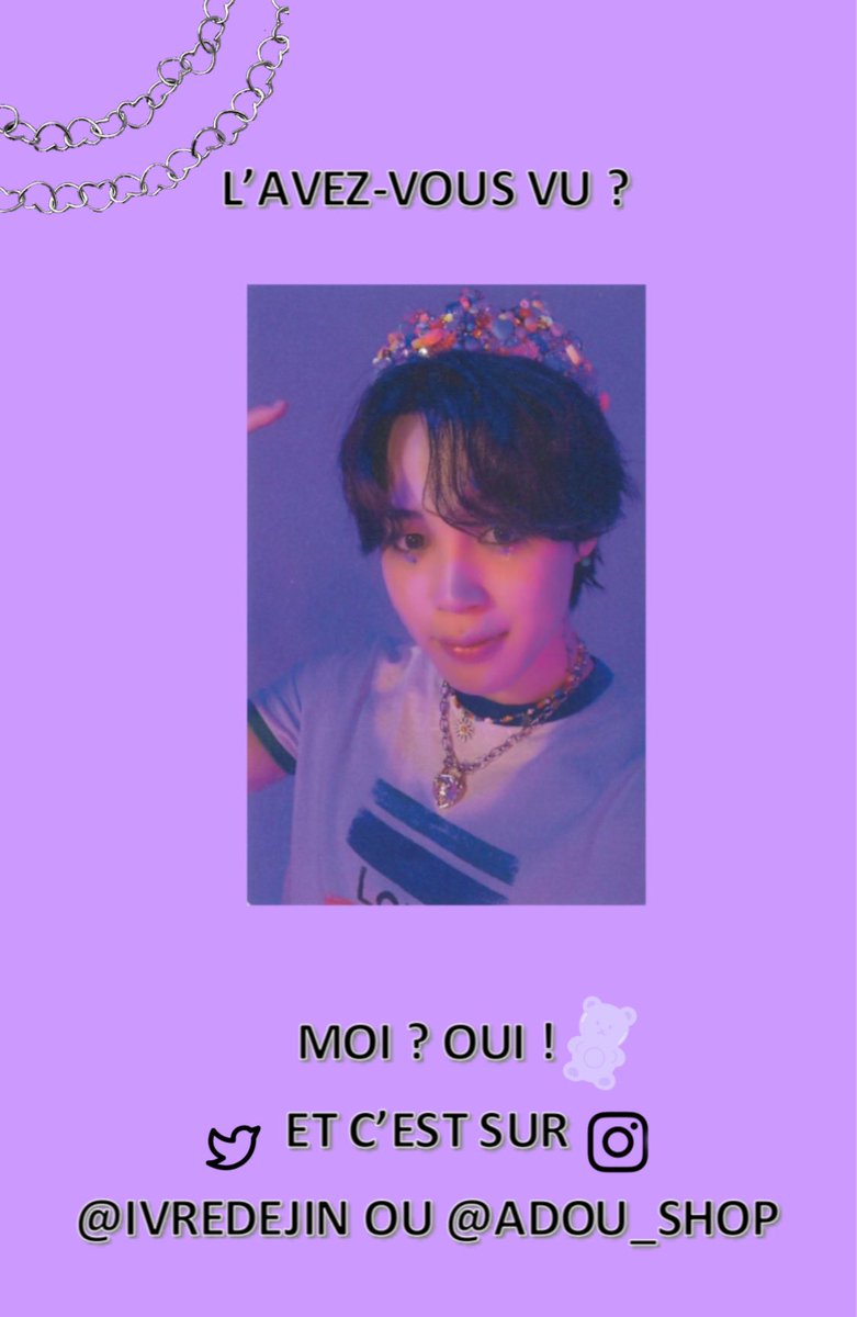 le petit nouveau 💜

-plus d’informations en dm,, 

[ #jiminphotofolio ]