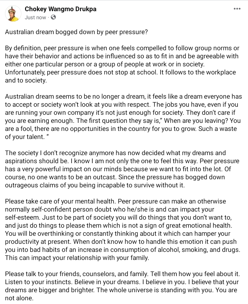 _chokey's tweet photo. Australian dream bogged down by peer pressure? https://t.co/g452sYCcKn