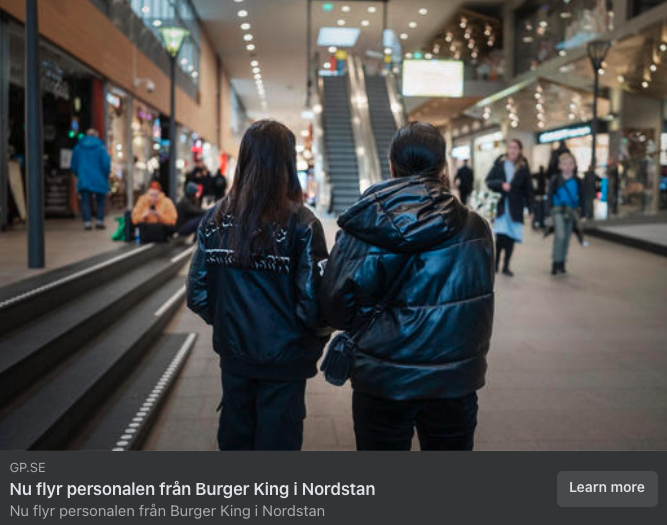 svardx's tweet photo. Nu flyr personalen från Burger King i Nordstan https://t.co/soWKzZyrcZ