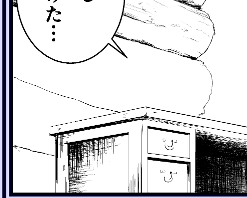丸太っぽいものを描く方法
①まずパースツールを使い当たりを取る。
②輪郭を歪ませる。
③光の当たり具合を考え思いっきり書き込む。 
