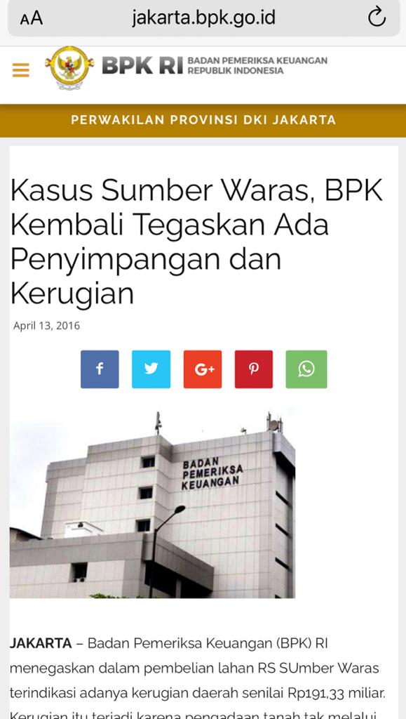 GeiszChalifah's tweet photo. Aneh tapi nyata. Sama2 hasil Audit BPK, Beda Perlakuan oleh KPK. 
1. Hasil Audit BPK Nyatakan Formula E Jakarta Layak Dilaksanakan - https://t.co/rsHzyYWLCJ
2. Kasus Sumber Waras, BPK Kembali Tegaskan Ada Penyimpangan dan Kerugian - https://t.co/Kz18O6Eja7 https://t.co/pkEqINI79E