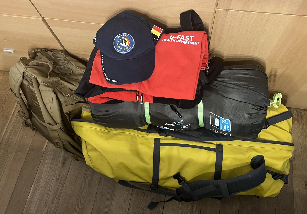 DeBaetsKristof's tweet photo. Packing my bags to leave for Turkey on friday.  Ready to relief the current team at EMT-2 of B-Fast Belgium. #earthquakeinturkey #EMT2 #BFast #Motivated https://t.co/5bxckEML6T