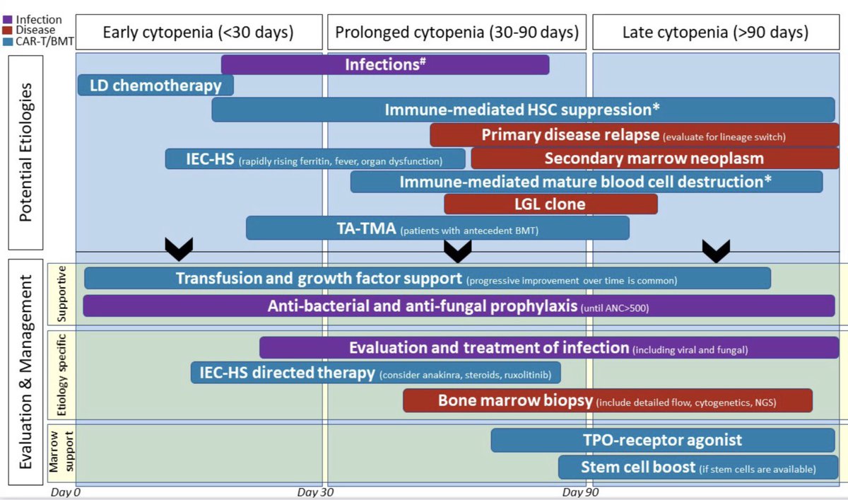 TKurian's tweet photo. Very helpful paper characterizing cytopenias following CAR-T https://t.co/ptAq7lhwWH