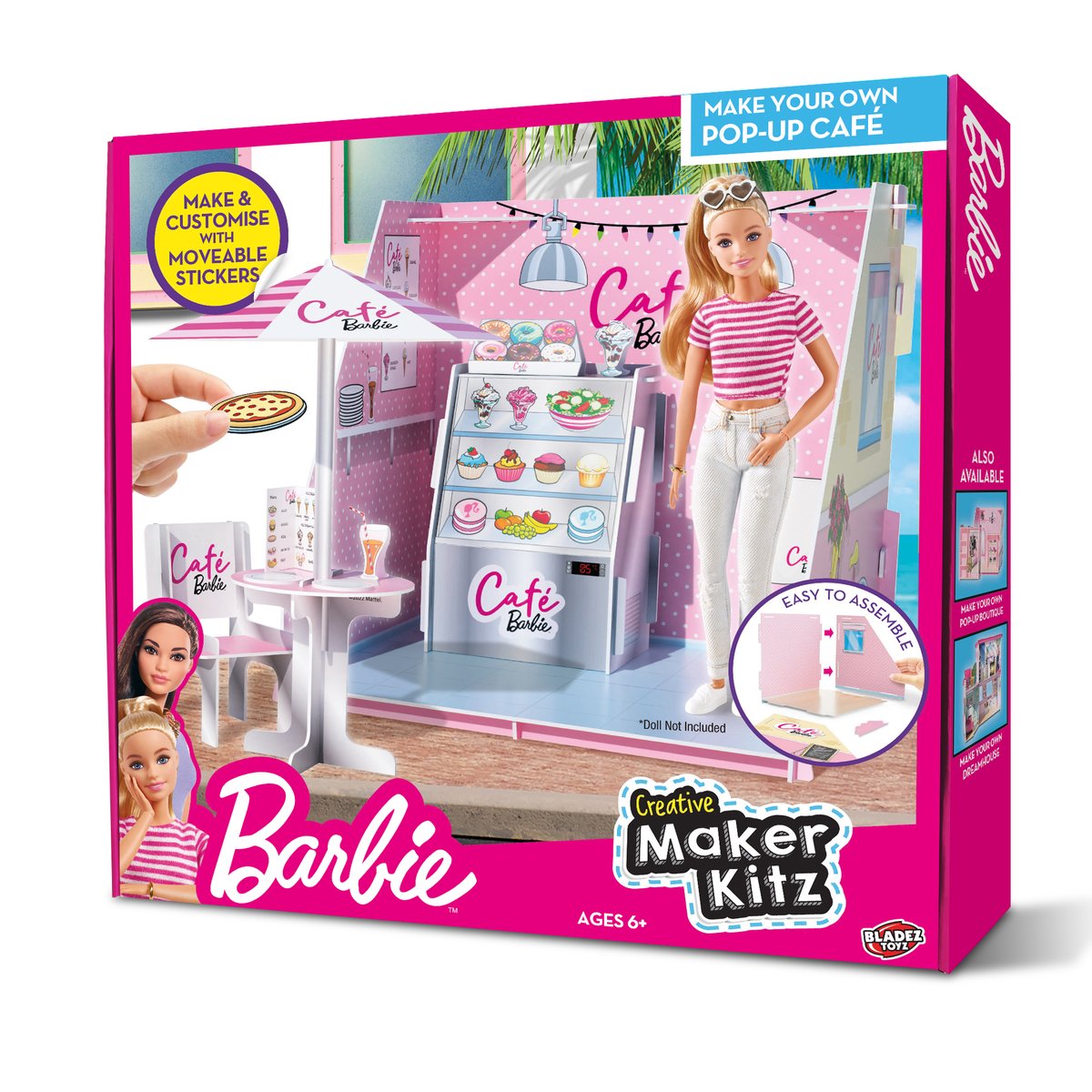 bladeztoyz's tweet photo. It's #PancakeDay - I wonder what toppings @Barbie  will be having on her pancakes!

Easy to build from tough flat panels, you can make your own Barbie pop-Up Cafe, with stickers to customise the décor! 
Available to buy from @asda 

#Pancakes #Barbie #BarbieCafe #MakerKitz https://t.co/a7x5RtCD8F