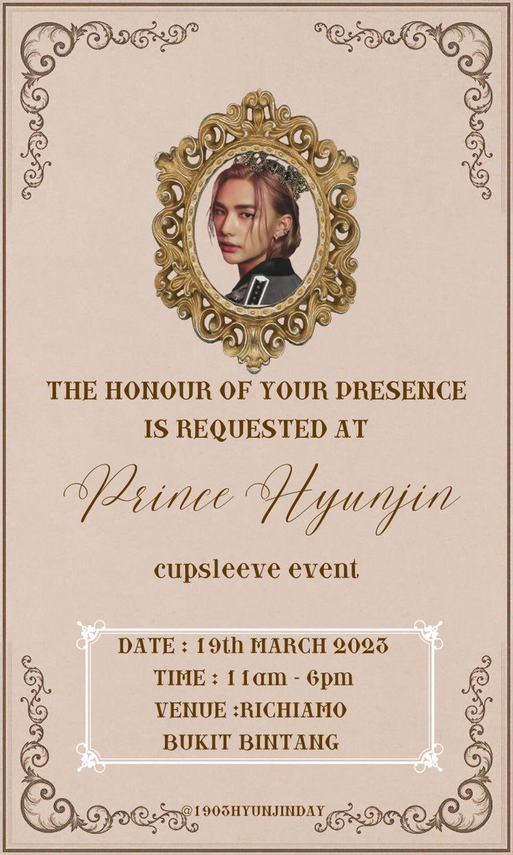 1108CHANGBINDAY's tweet photo. Once upon a time,

In a Kingdom not so far away there lived a handsome prince named

• 𝓗𝔀𝓪𝓷𝓰 𝓗𝔂𝓾𝓷𝓳𝓲𝓷 •

In honor of the prince’s 24th birthday, the Royal Family invites you to the prince’s royal birthday celebration with details as below:

#PrinceHyune4You https://t.co/7vGtWvt6FB
