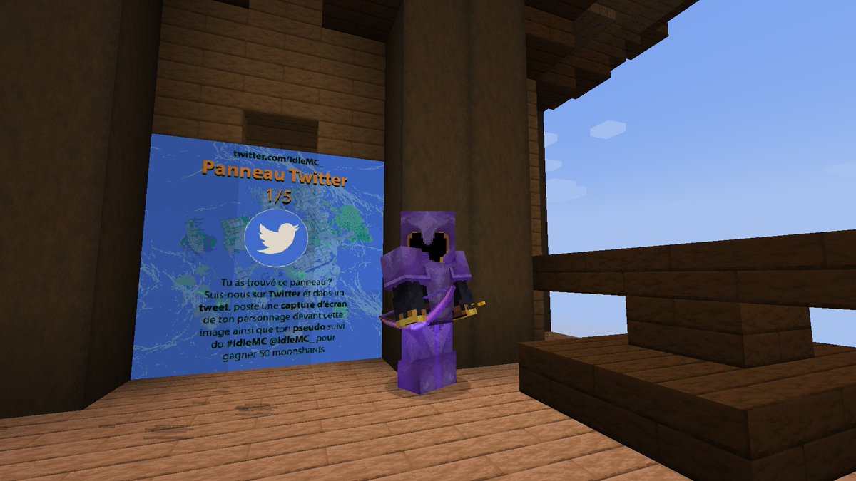 RicoLachips's tweet photo. Hey @IdleMC_
 3 panneaux de trouver sur 5 KynZo69 est à la recherche ! #IdleMC_ https://t.co/qDQS1X8RVr