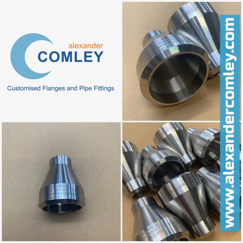 FITTING -- Concentric Reducer, 2.000" NB, sch80s - 1.000 NB, sch160, B16.9, Mat: 316/L

WORLDWIDE Supply 🌍 
👇 Send an RFQ 
📧 sales@alexandercomley.com 

<a href="/AlexComLtd/">Alexander Comley LTD</a> <a href="/EvenortLtd/">Evenort LTD</a> 
#Evenort Group – Your Engineering Partner

#UKMfg #SME #manufacturing #engineering #alxcltd