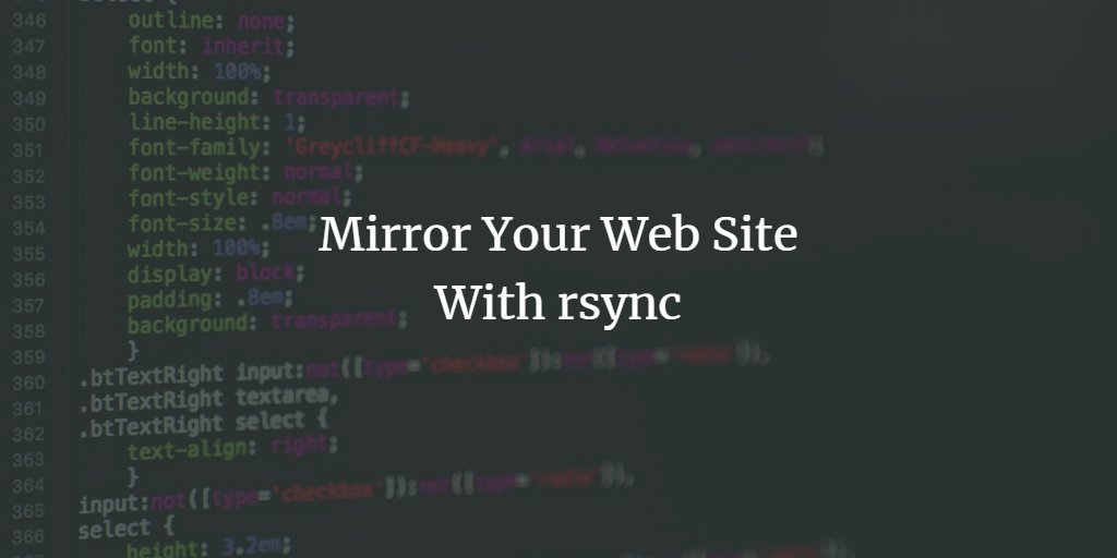 howtoforgecom's tweet image. Mirror Your Web Site With #rsync on #Linux. howtoforge.com/mirroring_with…