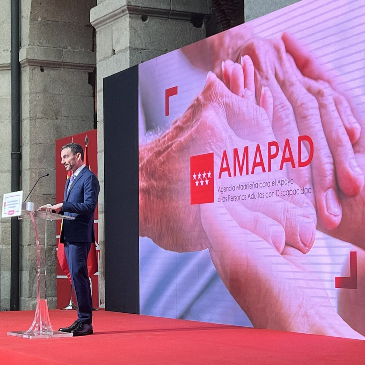 PlenaMadrid's tweet photo. 📸 En la presentación de la nueva Agencia Madrileña para el Apoyo a las Personas Adultas con Discapacidad de la @ComunidadMadrid, AMAPAD.

👉 Un organismo que es fundamental para garantizar los derechos de las personas que necesitan apoyo para ejercer su capacidad jurídica. https://t.co/WWXY2qtChj