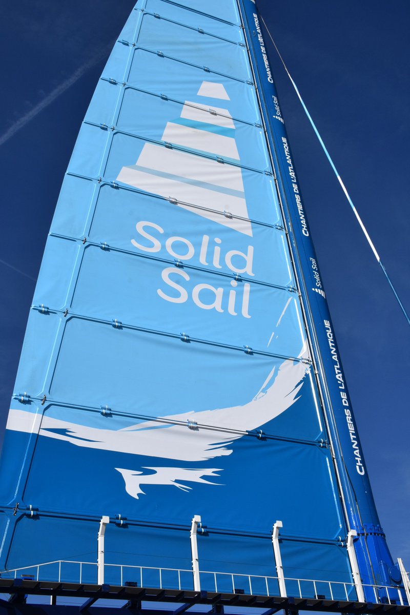 christodedieu's tweet photo. Le prototype de voile pour les futur paquebots est hissée #chantiersdelatlantique #saintnazaire #solidsail #naviresavoiles https://t.co/vJrJKf38iC
