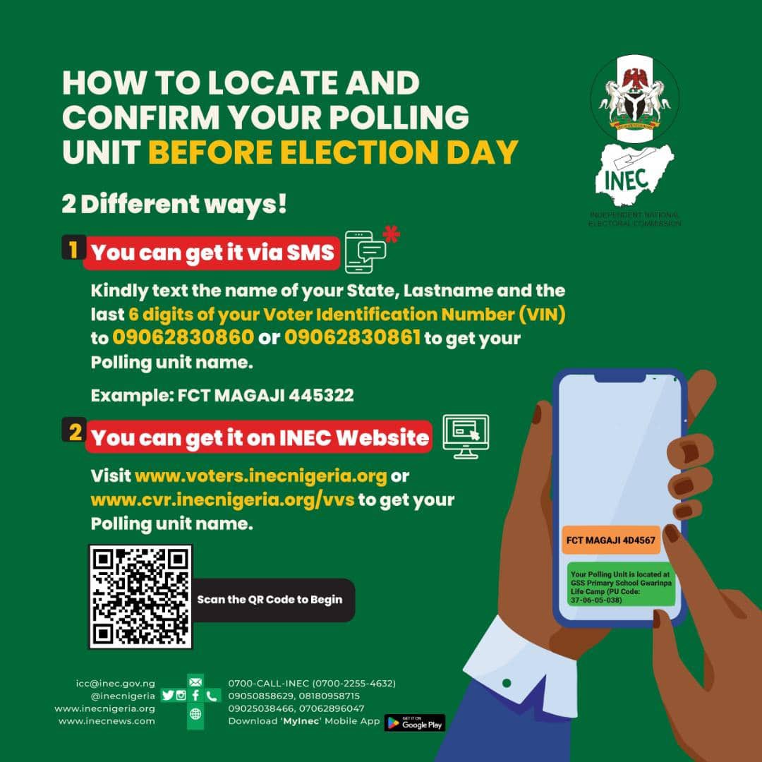 Inspiration_rep's tweet photo. It's 4 days to #2023Elections and we can’t keep calm!

Have you confirmed your polling unit? Where will you be casting your votes? Tell us👇

#NigeriaDecides2023 
#2023GeneralElections https://t.co/qrJwsQEq3P