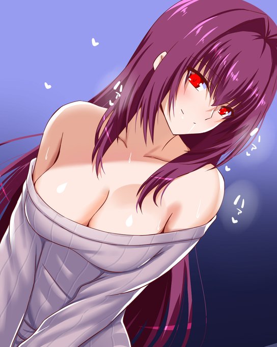 どう考えても激しい訓練後の
スカサハ師匠です。
めっちゃ健全。
#FGO 
#スカサハ 