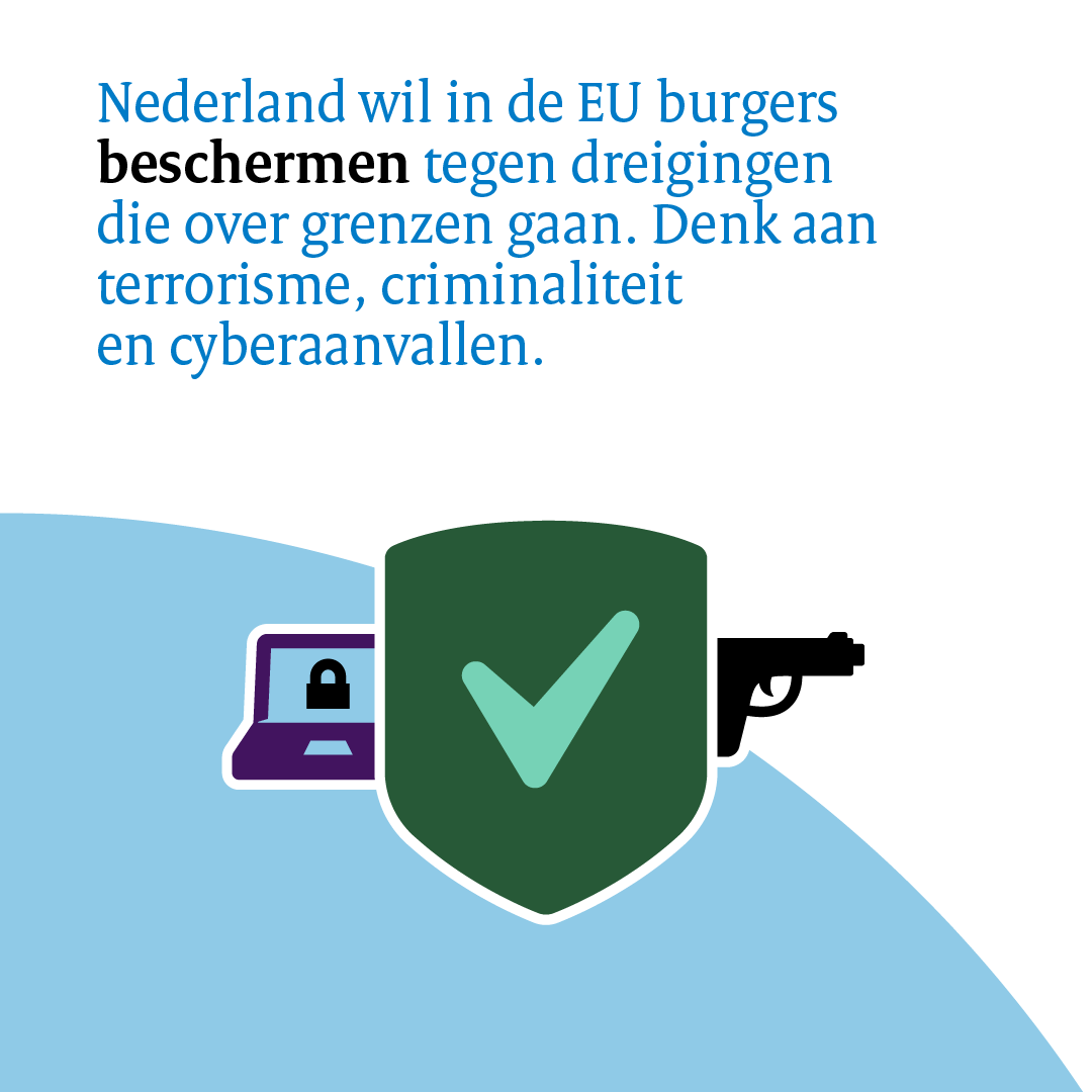 MinBZ's tweet photo. De #EU is belangrijk voor onze #veiligheid, omdat het ons in staat stelt om gezamenlijk op te treden tegen dreigingen zoals terrorisme, cyberaanvallen en grensoverschrijdende criminaliteit.

Lees in de Staat van de Unie meer over samenwerking in Europa op het thema veiligheid ⤵️