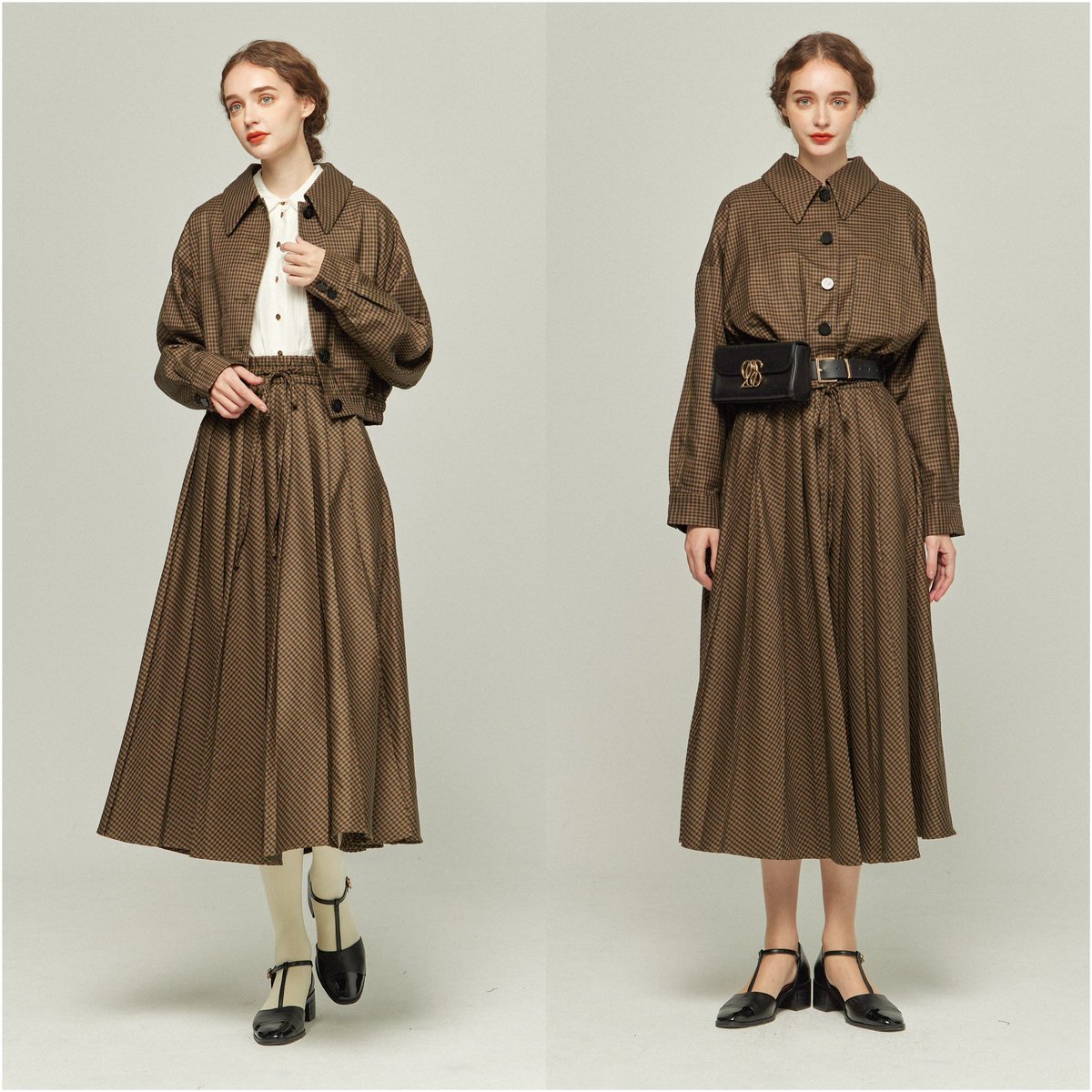 Tnewties ハンバーガー片手に テーラードジャケット シェパードチェック Tnewties トゥエンティーズ on X