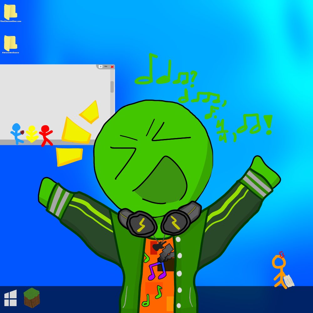epicawsomesauce's tweet photo. green showing off his killer singing abilities B)
#AnimationvsMinecraft
#AnimatorvsAnimation
#AlanBecker
#stickfigure
#avmgreen https://t.co/DhpLp7ocE9