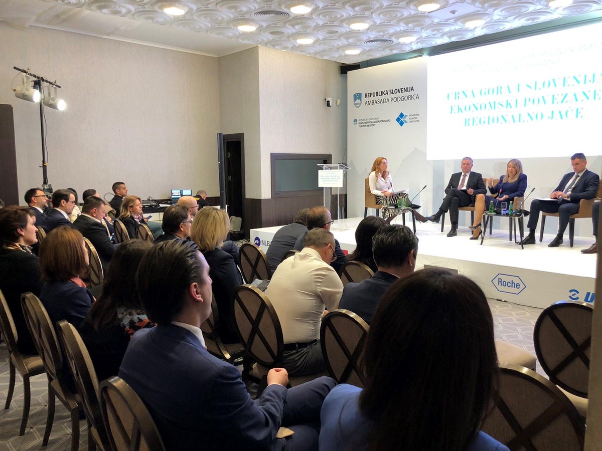 🇲🇪🤝🇸🇮Izvršna direktorica #IRF <a href="/IrenaRadovicMNE/">Irena Radovic</a> na slovenačko-crnogorskom poslovnom forumu o značaju regionalne ekonomske saradnje, 🟢 projektima  i planovima za transformaciju @IRF_CG u crnogorsku razvojnu banku u cilju jače kreditne podrške 🇲🇪 privredi 📈🌿🎯 <a href="/kracun/">tine kračun</a> <a href="/SLOinMNE/">Slovenia in Montenegro</a>