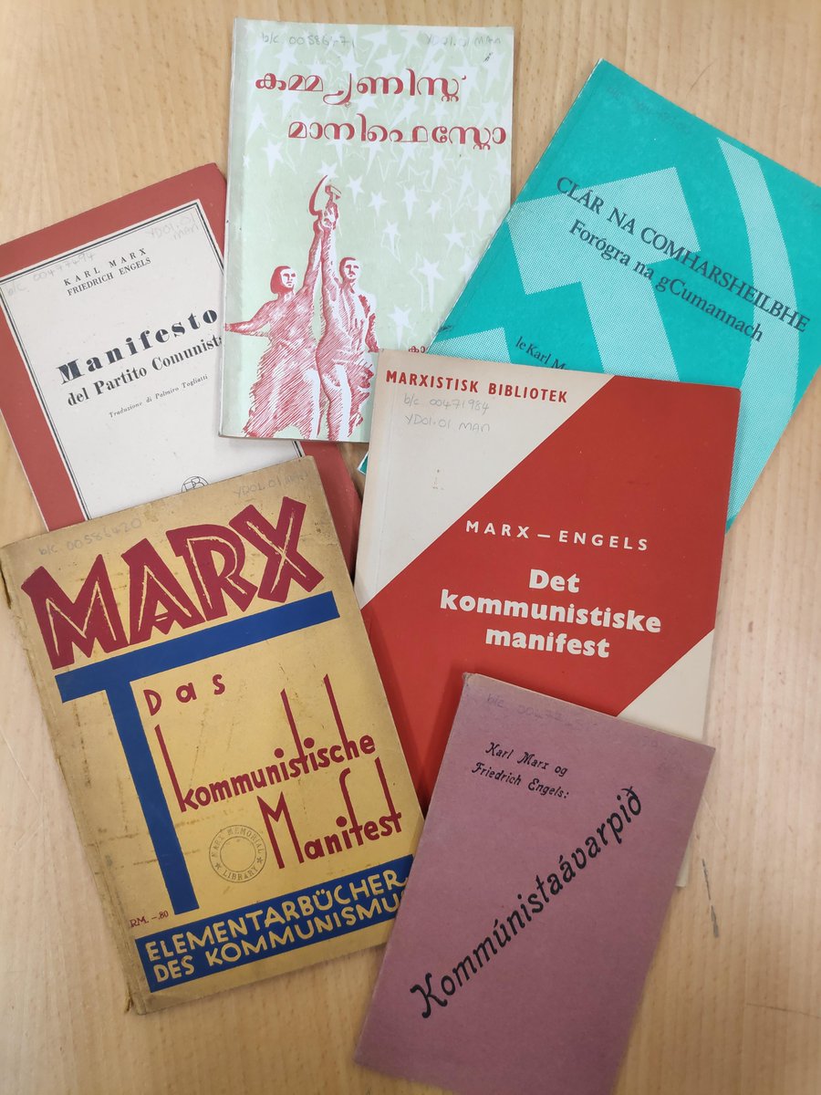 MarxMemorialLibrary (@marxlibrary) on Twitter photo Celebrating #RedBooksDay2023 and the 175th anniversary of The Communist Manifesto!
Here are just some of the many editions from around the world we hold in our collections
#RedBooksDay Celebrating #RedBooksDay2023 and the 175th anniversary of The Communist Manifesto!
Here are just some of the many editions from around the world we hold in our collections
#RedBooksDay