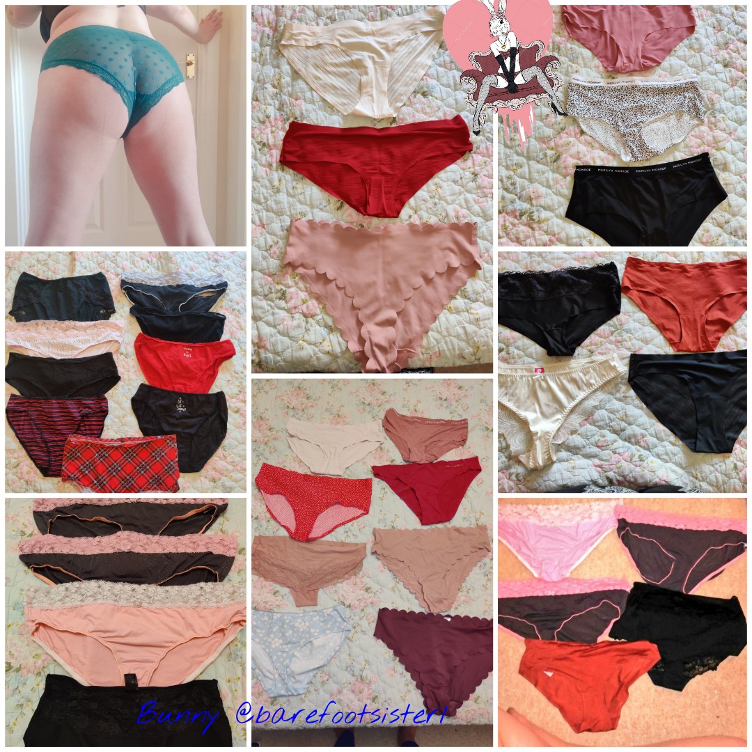 I'm back baby!

Are bigger panties your thing? From cotton, to lace to nylon, I've got a huge selection to satisfy your needs, so don't be afraid to DM me