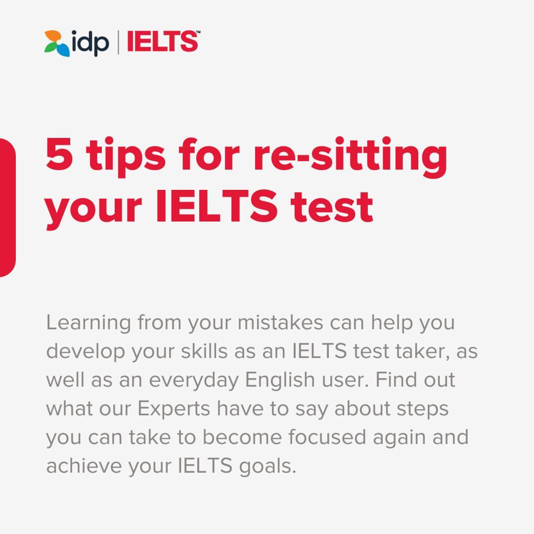 IELTSCalgary's tweet photo. If you're looking to resit your IELTS test after not achieving your desired score, we have five tips to help you focus your mind and get back on track.

Take a break!

Once you feel you're ready to try the test again, you can book at the link in our bio.
https://t.co/c4ORKco6xm https://t.co/R8tlmvILkL