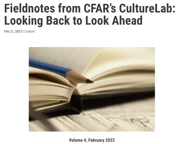 CFAR_INC's tweet photo. We launched our fourth issue of Fieldnotes from @CFARCultureLab! Read about what our colleagues reflected on regarding #cultural resources from last year. Let us know what you think! 📝 https://t.co/WXOTHHysyq #newsletter https://t.co/kKSKURvyC3