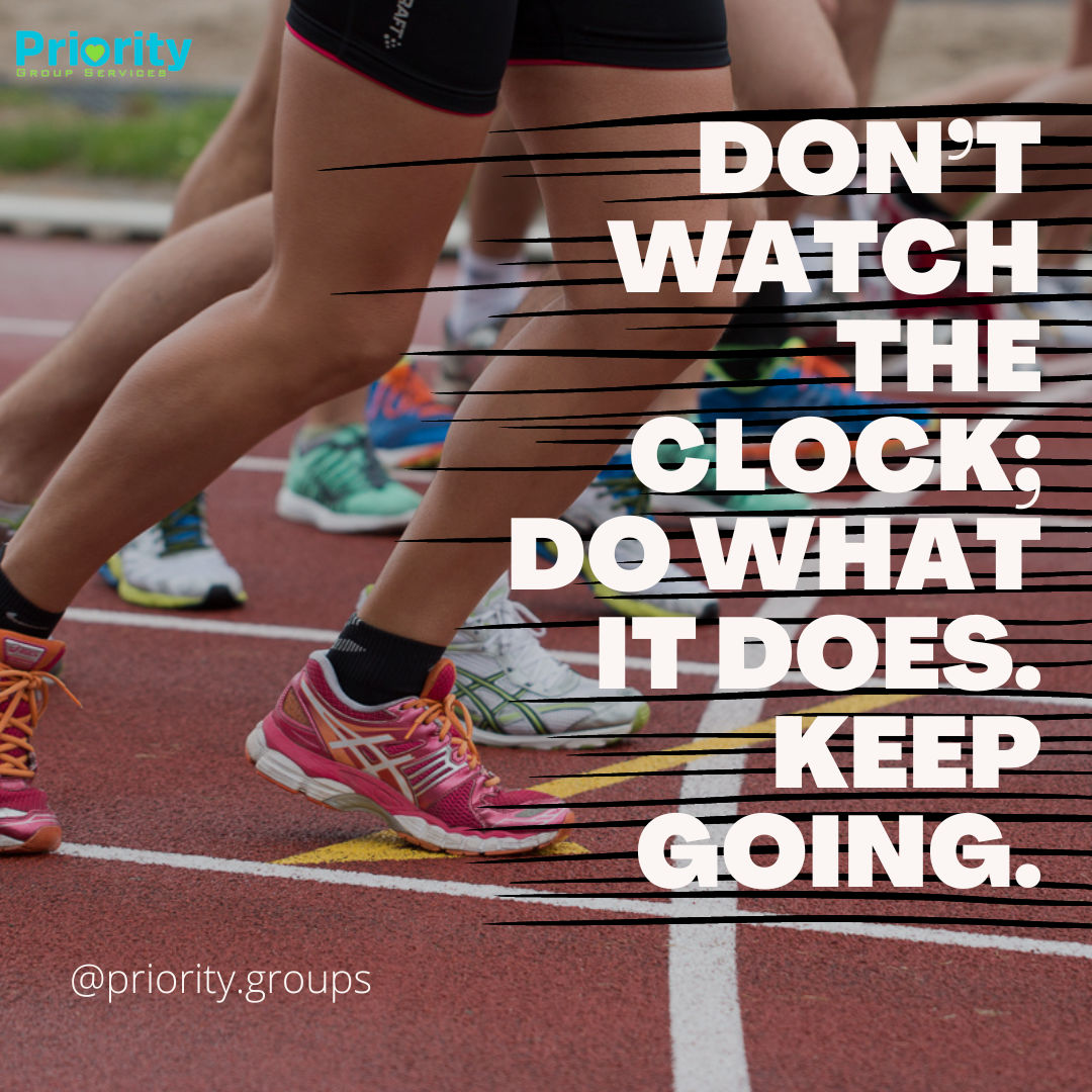 prioritygroups's tweet photo. Don't watch the clock; do what it does. Keep Going! #prioritygroups #motivation #motivationalqoutes https://t.co/zAfj4a0lyl