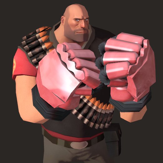 Alieneer_TF2's tweet image. I ended up fixing the old red Fists of Steel, turns out the envmap tint didn't match it, so I corrected it. Also of note is that the lightwarp for the fists of steel isn't clamped so I had to fix that as well.