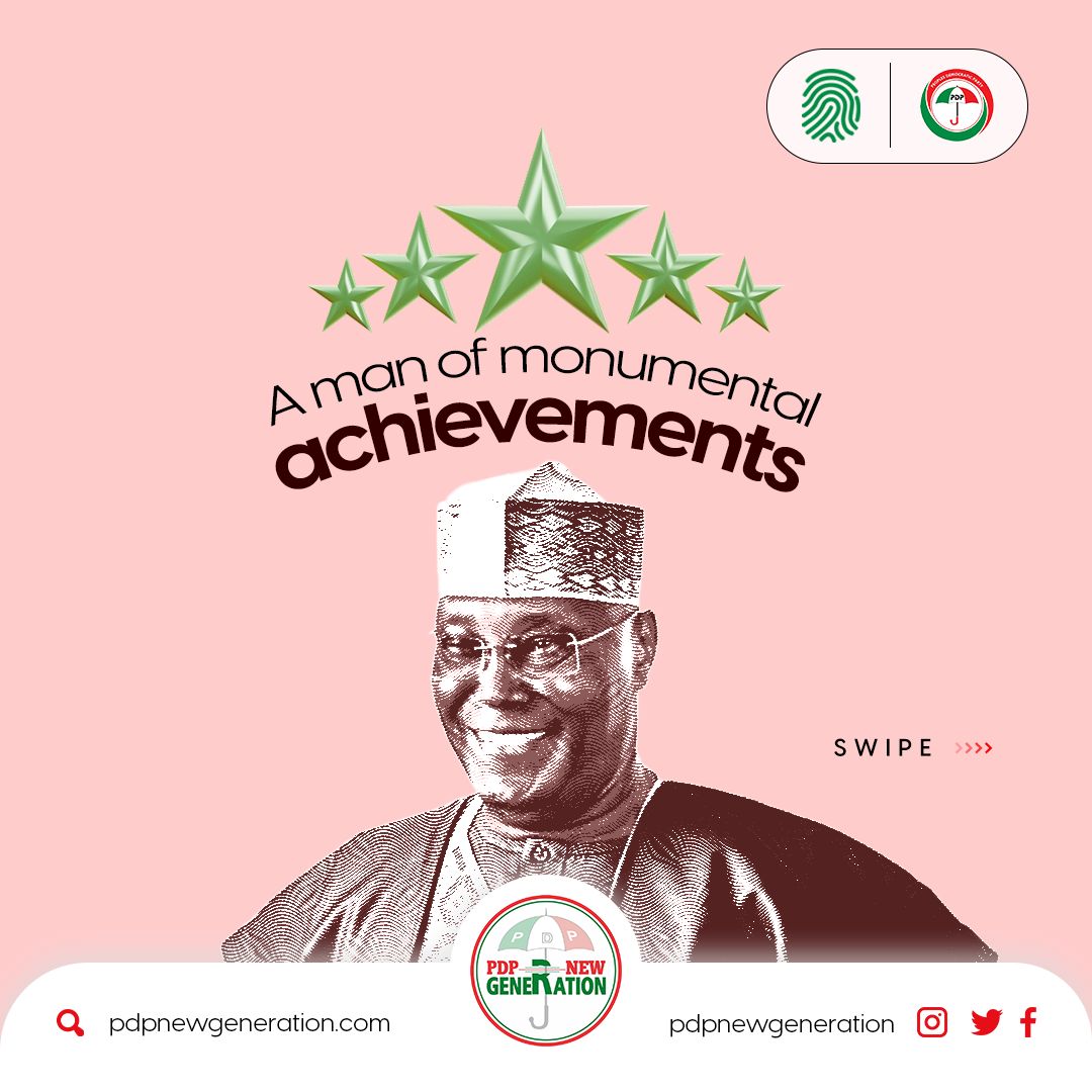 As a career officer, Atiku Abubakar excelled to be one of the best in the history of the Nigerian Custom Service. 

👉🏻 Vote for Experience
👉🏻 Vote Atiku Abubakar
👉🏻 Vote PDP 

#RESETNIGERIA
