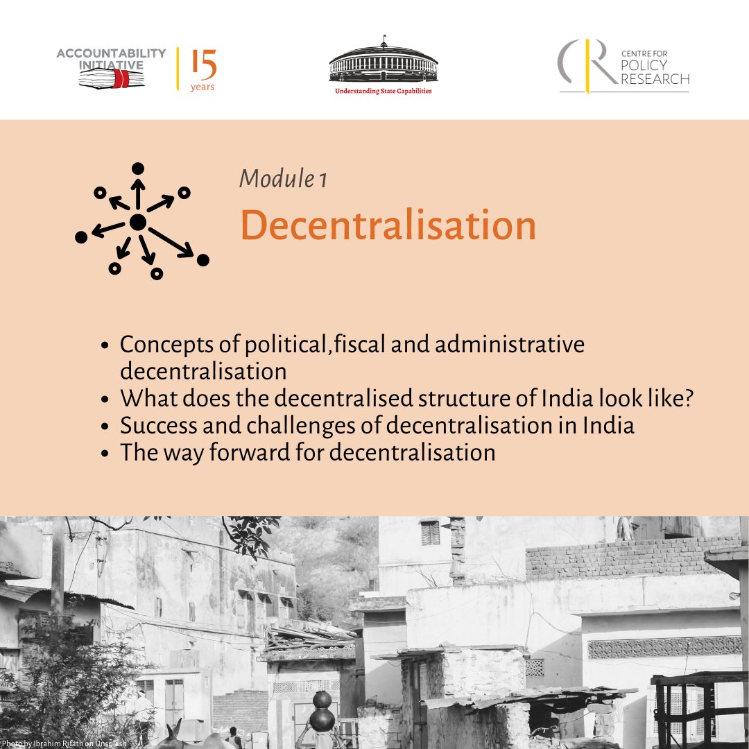 AccInitiative's tweet image. Understanding State Capabilities enables students to find answers to the question of what can be done to improve #StateCapability in #India. The course dives into #decentralization &amp;amp; its influence on our governance model.

Check the course structure here: accountabilityschool.thinkific.com/courses/your-f…