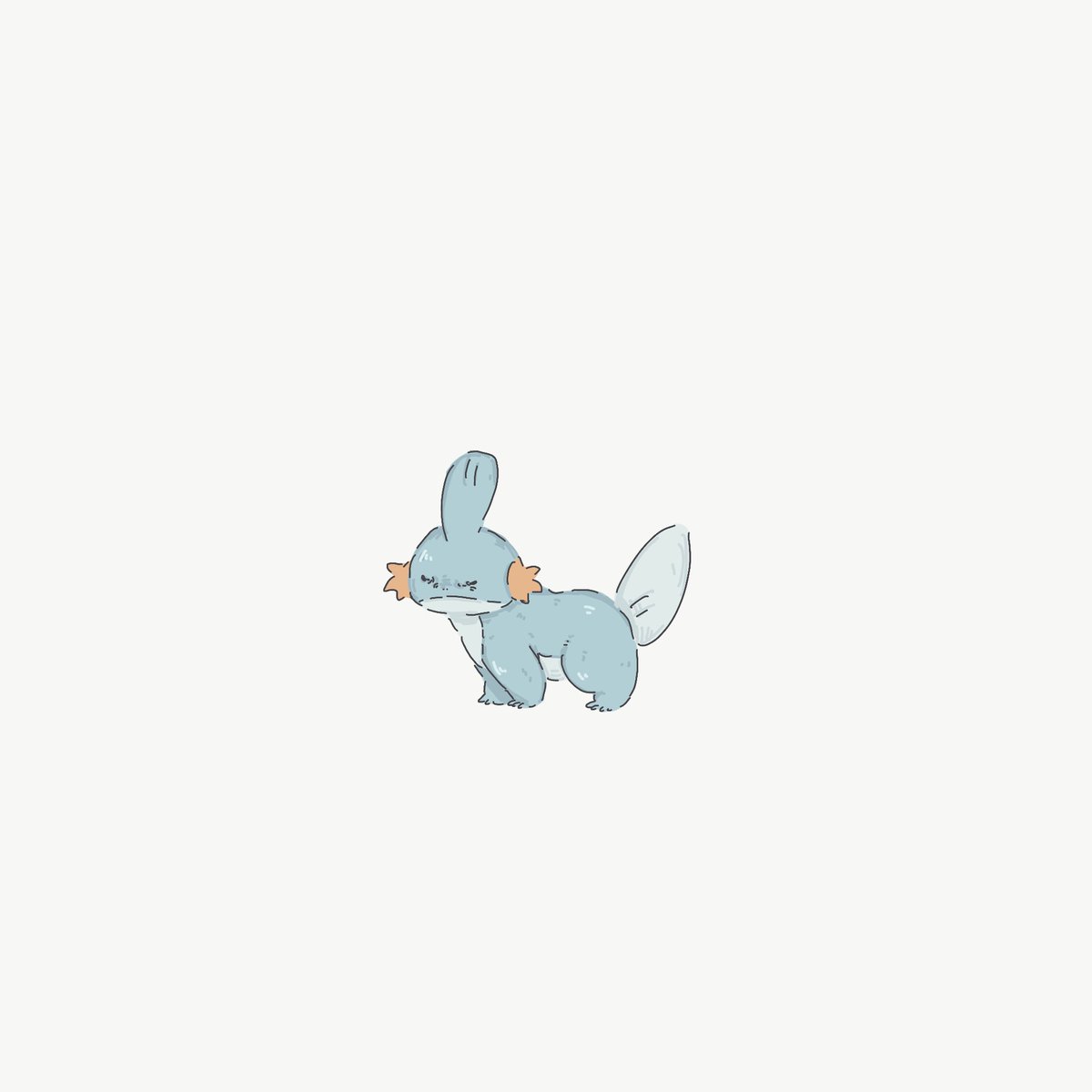 mudkip no humans pokemon (creature) white background simple background full body solo closed mouth  illustration images