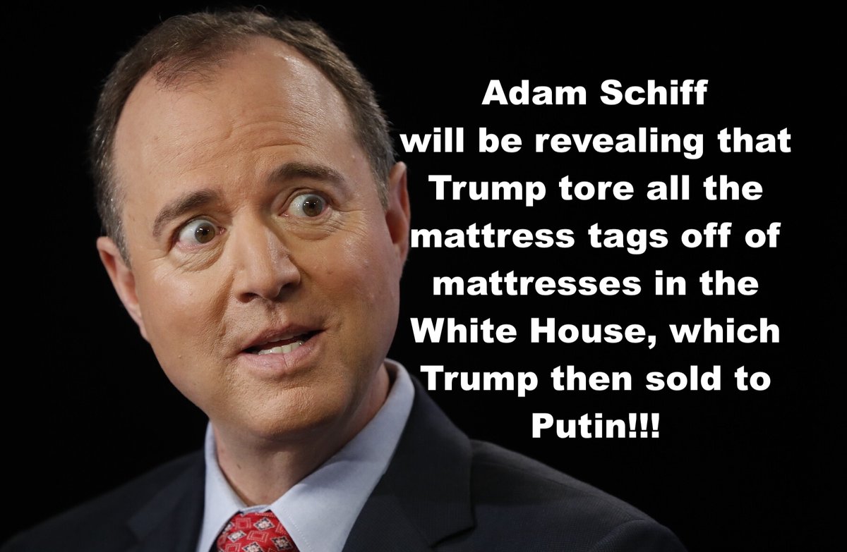 Schiff finally has the dirt to take down Trump.
Trumps collusion with Putin. OMG