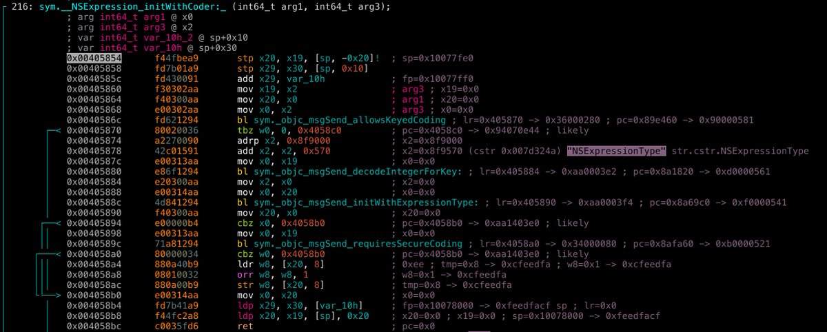 so it turns out nearly every XPC service on macOS and iOS used expressionType to check if a received NSPredicate was safe. The problem was the sender could set this value to whatever they want. This has been fixed in Foundation in iOS 16.3 and macOS 13.2 support.apple.com/en-us/HT213606