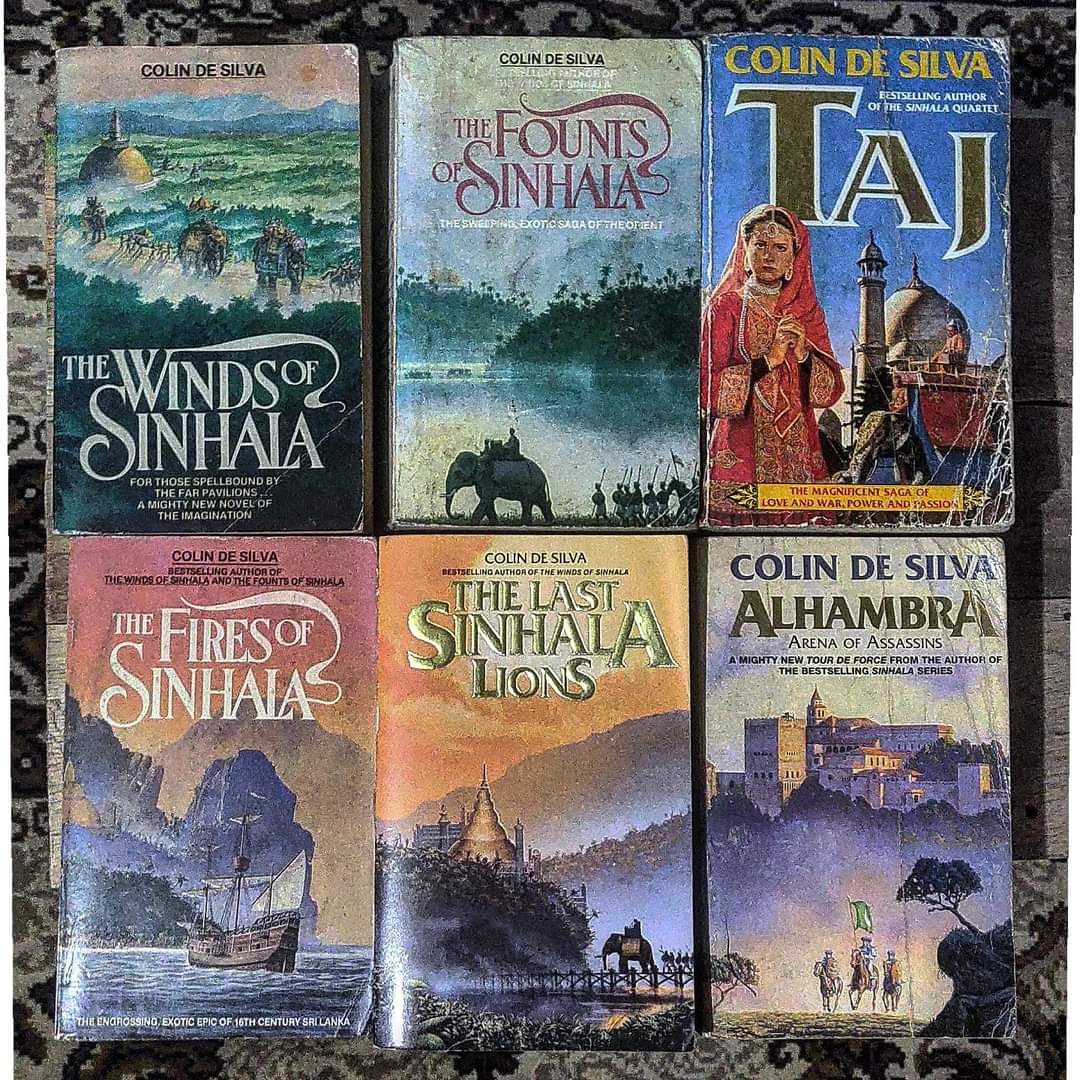 saintgif's tweet photo. After searching for almost 20 years, I finally completed all the novels written by Colin de Silva #colindesilva #windsofsinhala #fountsofsinhala #firesofsinhala #lastsinhalalions #taj #alhambra #historicalnovel #historicalfiction #bookworm #bookcollector #bibliophile https://t.co/mQ0TnGtbL5