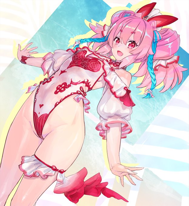 #見た人も無言でピンクの何かを上げる 