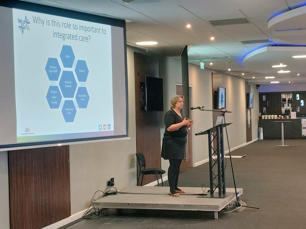 NHS_WCA's tweet photo. Next up, Mary Edwards gives an overview of Cancer Care Coordinators in Primary Care. #WCAWorkforce https://t.co/YAyNpLX2UW