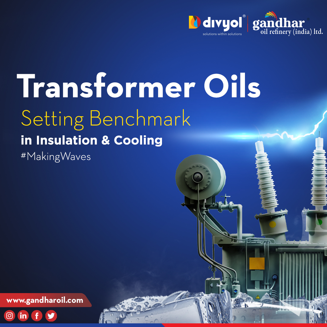Divyol's tweet photo. The Gandhar Oil Refinery has been making waves across different sectors. Transformers Oils are one of our many product ranges that has been acknowledged for its exceptional functionalities in cooling and insulation.
.
.
#divyolbygandhar #transformersoils #coolingoil #makingwaves https://t.co/2Cr3saXzEd