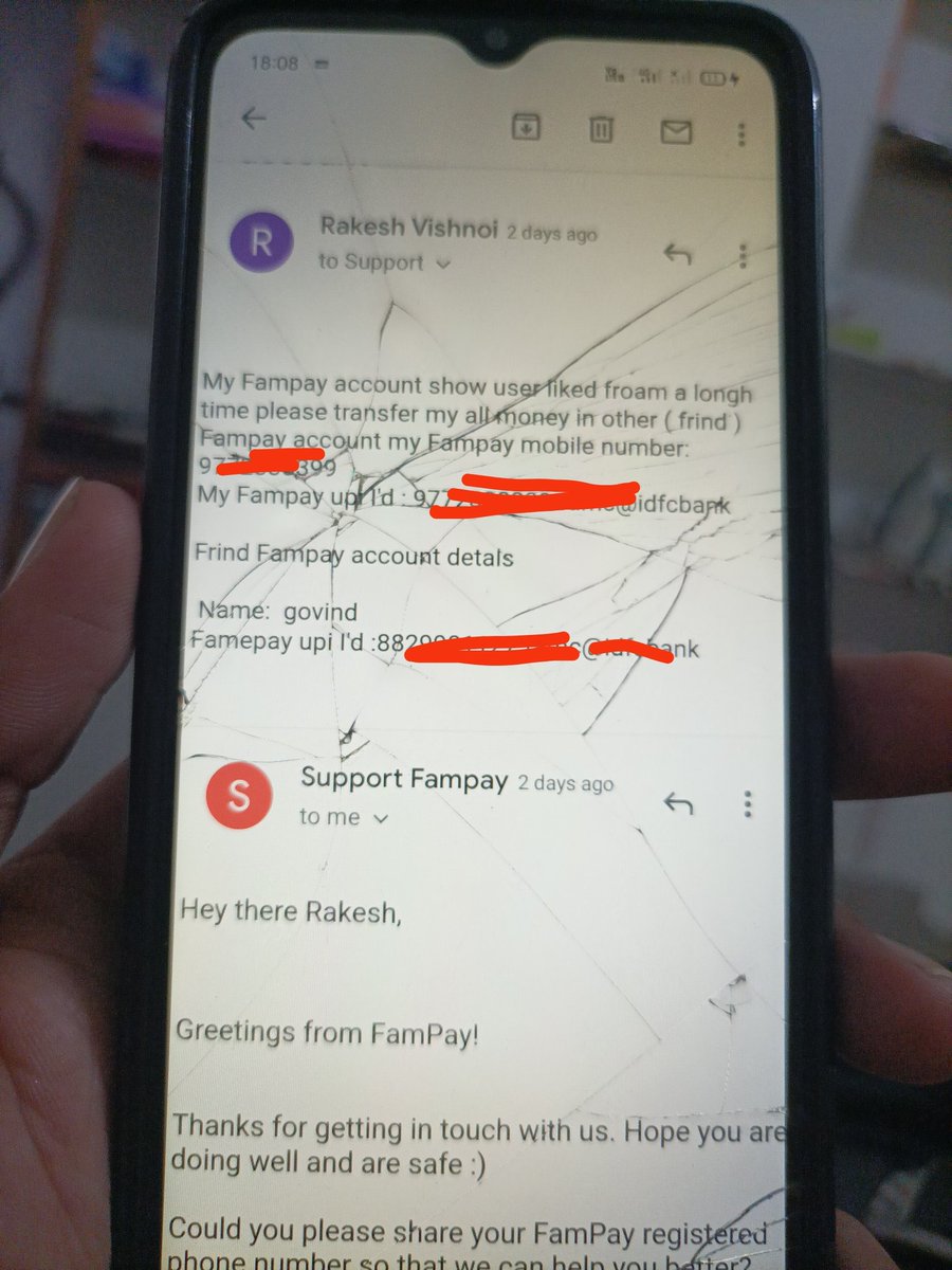 AnitaBi52390155's tweet image. I try to connect with famepay help and support but not response froam there froam 2 days. Twiter fampay support says not time periad how . @fampayindia @FamPaySupport @iamkushtaneja @RBIsays #cyberexpert #fraid #fake
