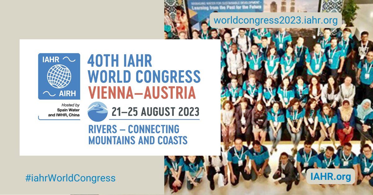 💧 CALL for #Young Professionals: Get involved in the 40th #IAHR World Congress! A rich programme of activities BY and FOR #YoungProfessionals awaits you worldcongress2023.iahr.org/young-professi…

#iahrWorldCongress #career #YPN #iahrYoungProfessionals #HydroEnvironment #engineering #water
