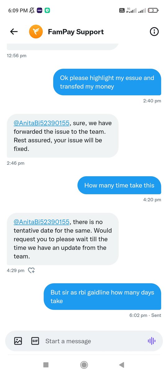 AnitaBi52390155's tweet image. I try to connect with famepay help and support but not response froam there froam 2 days. Twiter fampay support says not time periad how . @fampayindia @FamPaySupport @iamkushtaneja @RBIsays #cyberexpert #fraid #fake