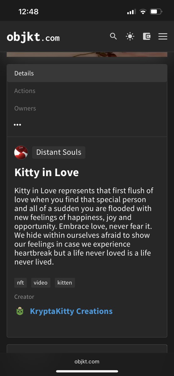 KryptaKitty's tweet photo. Good afternoon, 

Presenting: Kitty in Love 

Description and link below. 

😻4.5 Tezos 
😻1 edn 

I hope you all have a loving and productive or restful Tuesday my friends. @objktcom #tezoscollectors #kryptaKitty #AIArtCommuity https://t.co/Je85XxmB4O