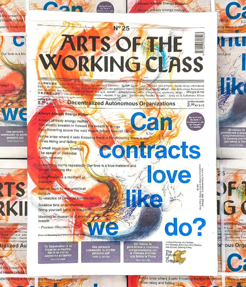 studioantimundo's tweet photo. Absolutely recommended if you're curious about that corner where #web3 and #art meet
>
Glad to report that an extensive text on my ongoing #IVM project (The Interspecies Virtual Machine) appears in this edition along with images from my #ANTIMUNDO series
>
https://t.co/sxA84G7otI https://t.co/m5vDFdF9Oj