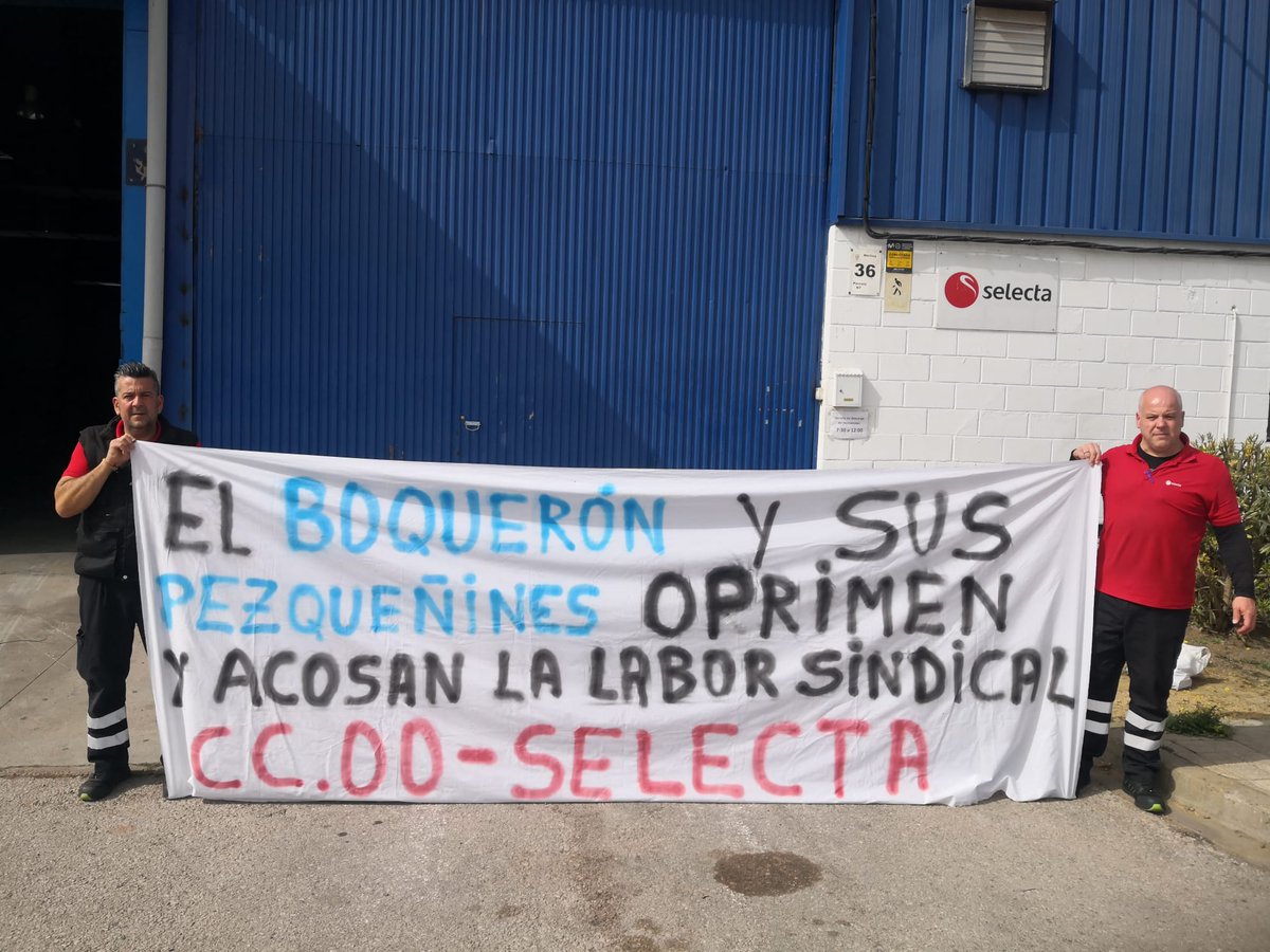Selecta_Trab's tweet photo. Delegados de Personal de @ccoosevilla se han manifestado en el centro de trabajo de @Selecta_spain en #DosHermanas
CONTRA LA PERSECUCIÓN SINDICAL Y EL ACOSO LABORAL.
NO SOBRA NADIE.
(SÓLO LA DIRECCIÓN)
#StopRepresions #StopAvariciaEmpresarial https://t.co/Tgcq2p7Ng3