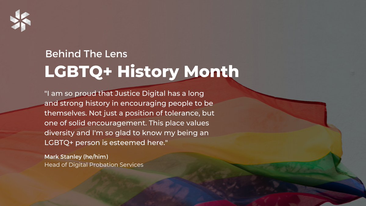 Being an inclusive and encouraging workplace is something we take immense pride in. Head of Digital Probation Services, Mark Stanley, shares why this is so important to him. ⬇️

"I'm so glad to know my being an LGBTQ+ person is esteemed here."

#LGBTHM23 #LGBTQ