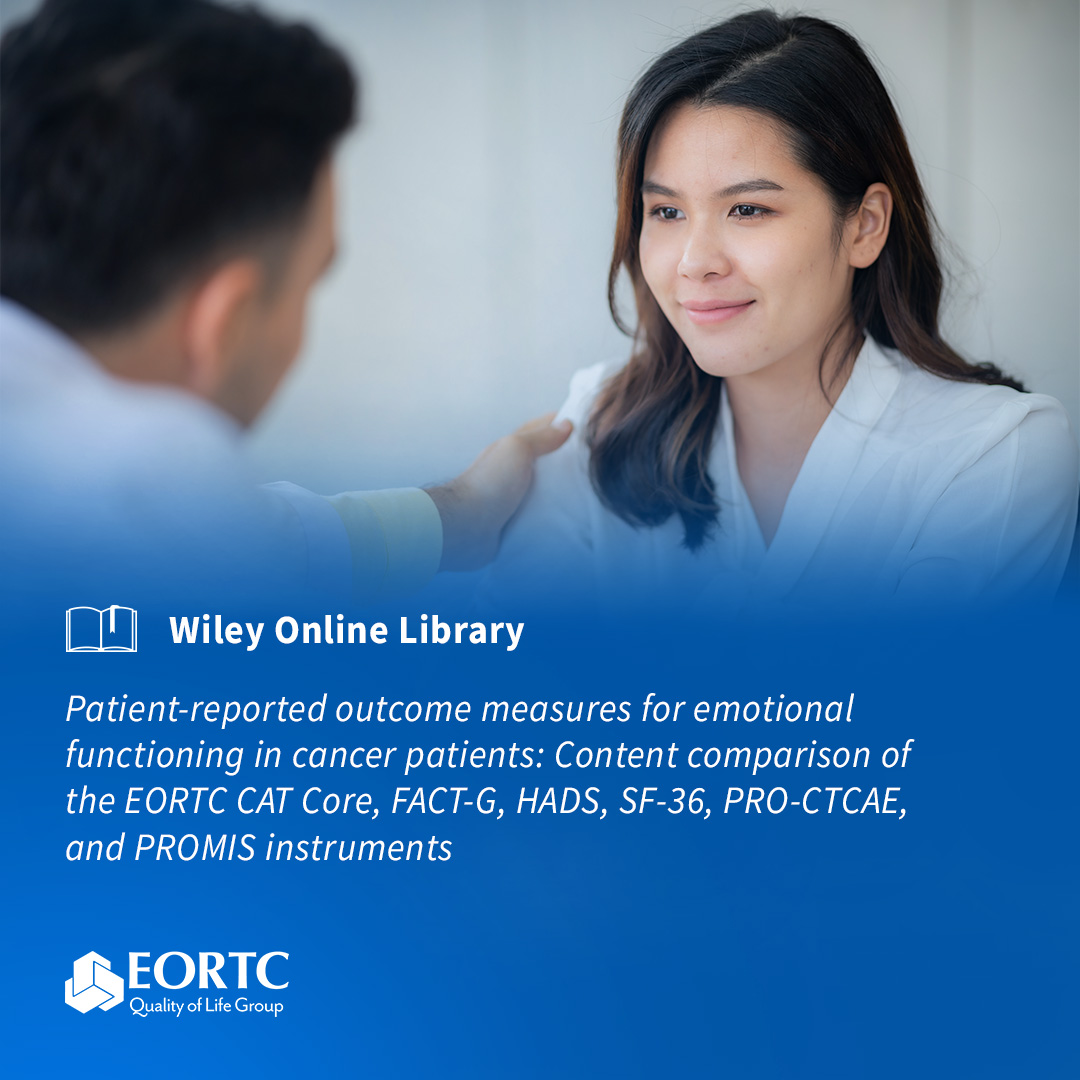 EORTC Quality of Life Group (QLG) (@eortc_qlg) on Twitter photo New publication in Psycho-Oncology by @MariaRothmund et al. provides in-depth conceptual understanding of selected #PROMs in assessing impact of cancer and its treatment on patients' emotional functioning 👇
onlinelibrary.wiley.com/doi/10.1002/po…
#QualityofLife <a href="/WileyPsychology/">Wiley Psychology</a> <a href="/WileyOnc_Hem/">Wiley Oncology & Hematology</a> New publication in Psycho-Oncology by @MariaRothmund et al. provides in-depth conceptual understanding of selected #PROMs in assessing impact of cancer and its treatment on patients' emotional functioning 👇
onlinelibrary.wiley.com/doi/10.1002/po…
#QualityofLife <a href="/WileyPsychology/">Wiley Psychology</a> <a href="/WileyOnc_Hem/">Wiley Oncology & Hematology</a>