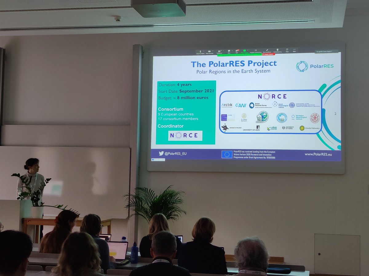 PolarRES_eu's tweet photo. @PolarRES_eu is present at #ASSW2023 🧊 

Our researcher @mooney_priscil is there and she will shortly be in the session on Atmosphere-ocean-sea ice interactions in the #polarclimate system with @CRiceS_H2020 and @JennieLThomas ❄️

Join them! https://t.co/Z1Xgn0DT2U https://t.co/kTA9zZI8C7