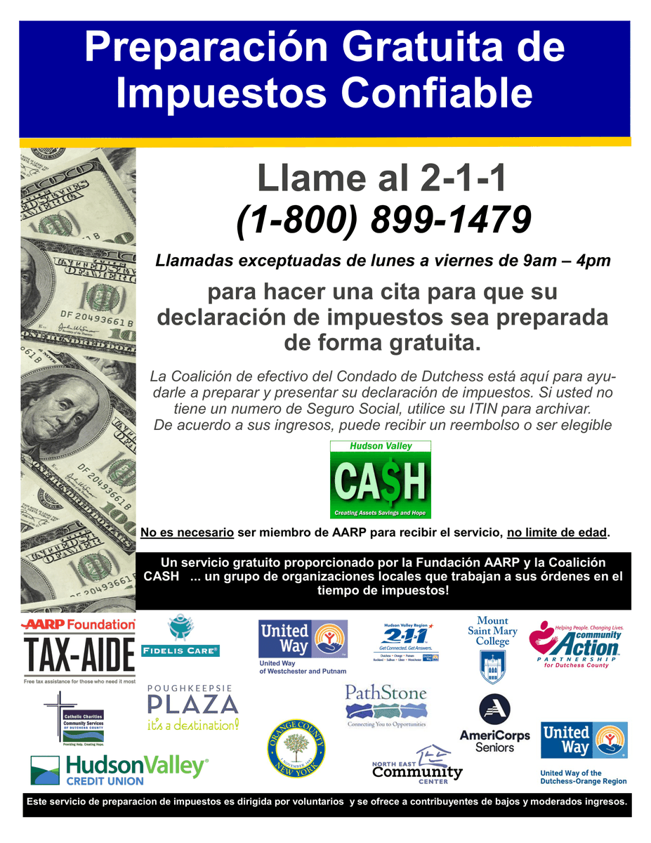 CoinHarambeSOL's tweet photo. Call 2-1-1 today for free, reliable tax preparation services! For more information in English y en Español, see the attached flyers or speak to a trained 2-1-1 operator at 2-1-1 (call) or 898-211 (text). #FREETAXPREP #UWDOR
MAKE AN APPOINTMENT NOW: https://t.co/RI559sDeOb https://t.co/2RlOxsujMe